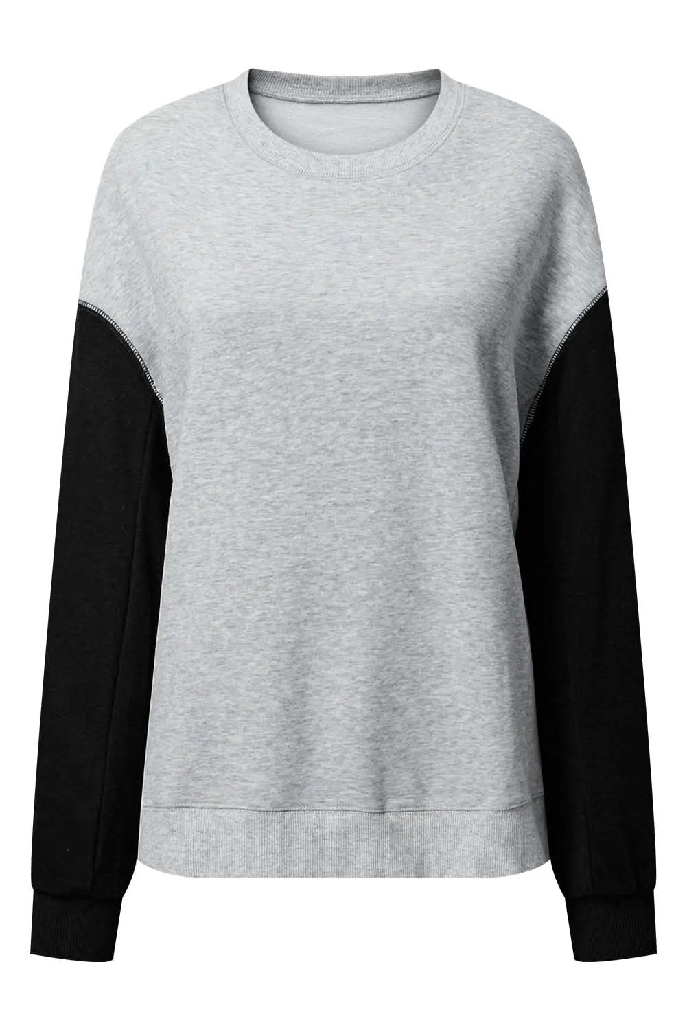 Chic gray drop shoulder pullover - Love Salve